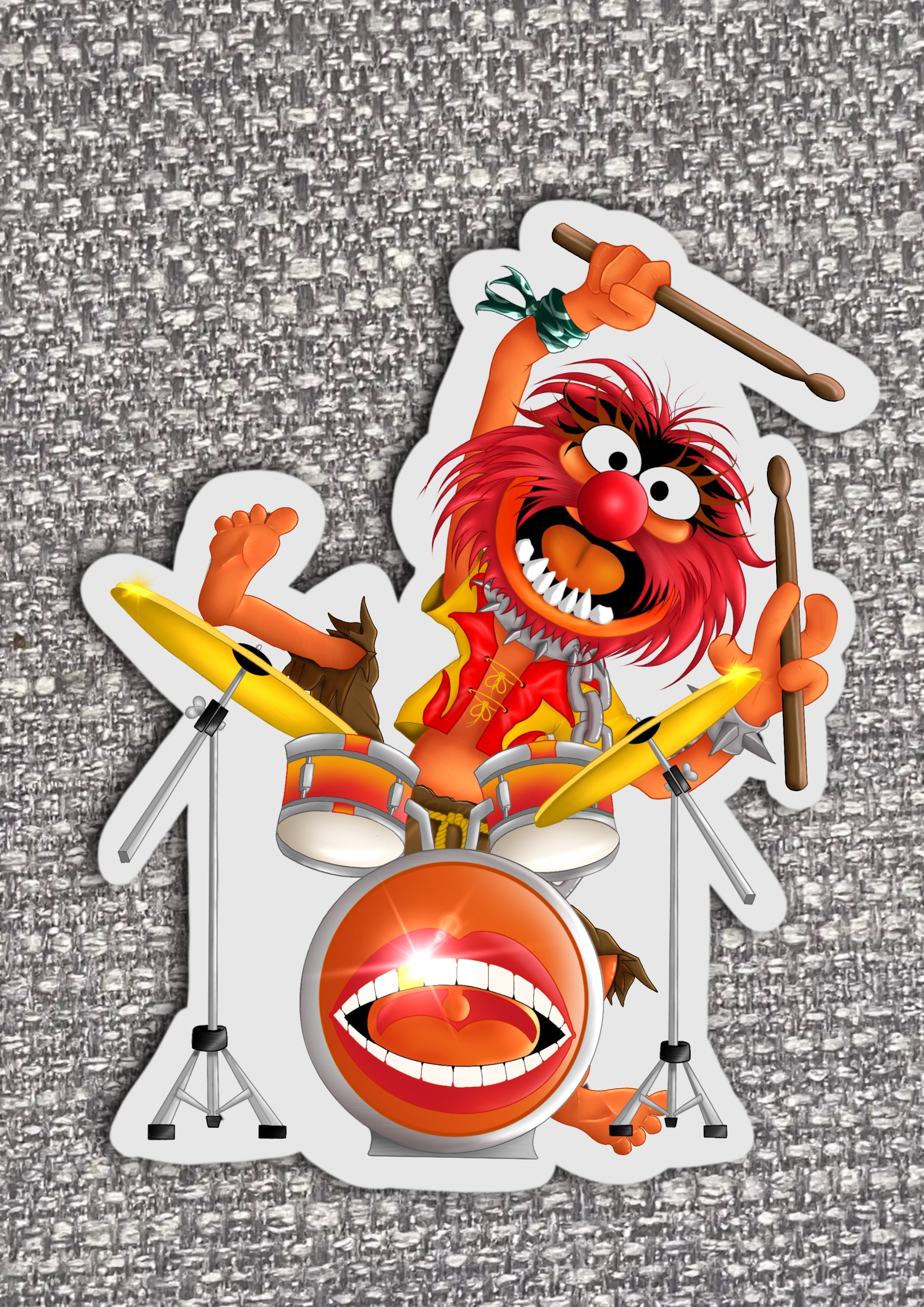 3 x The Muppets Vinyl Stickers