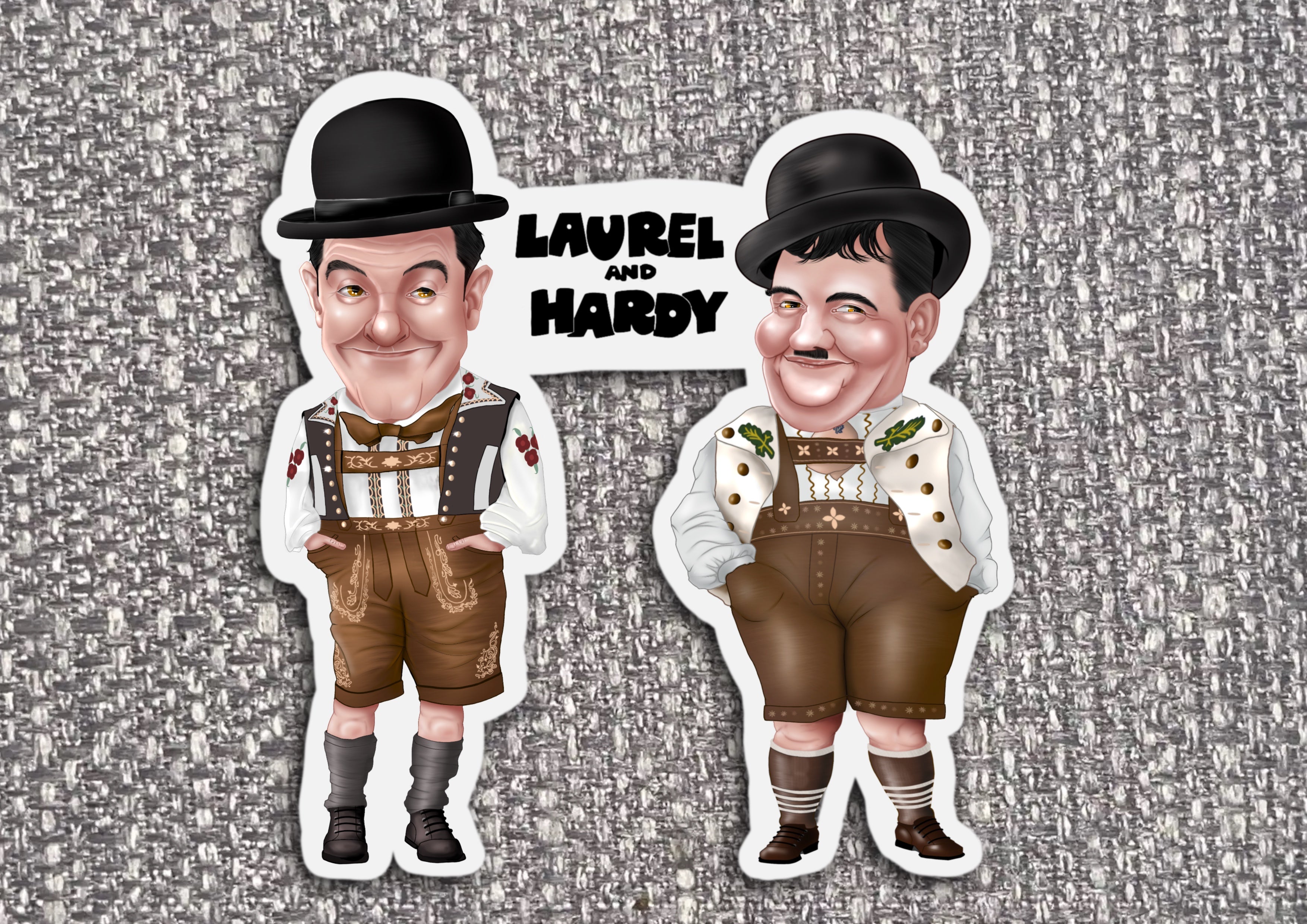 Vinyl Stickers Laurel and Hardy Stickers
