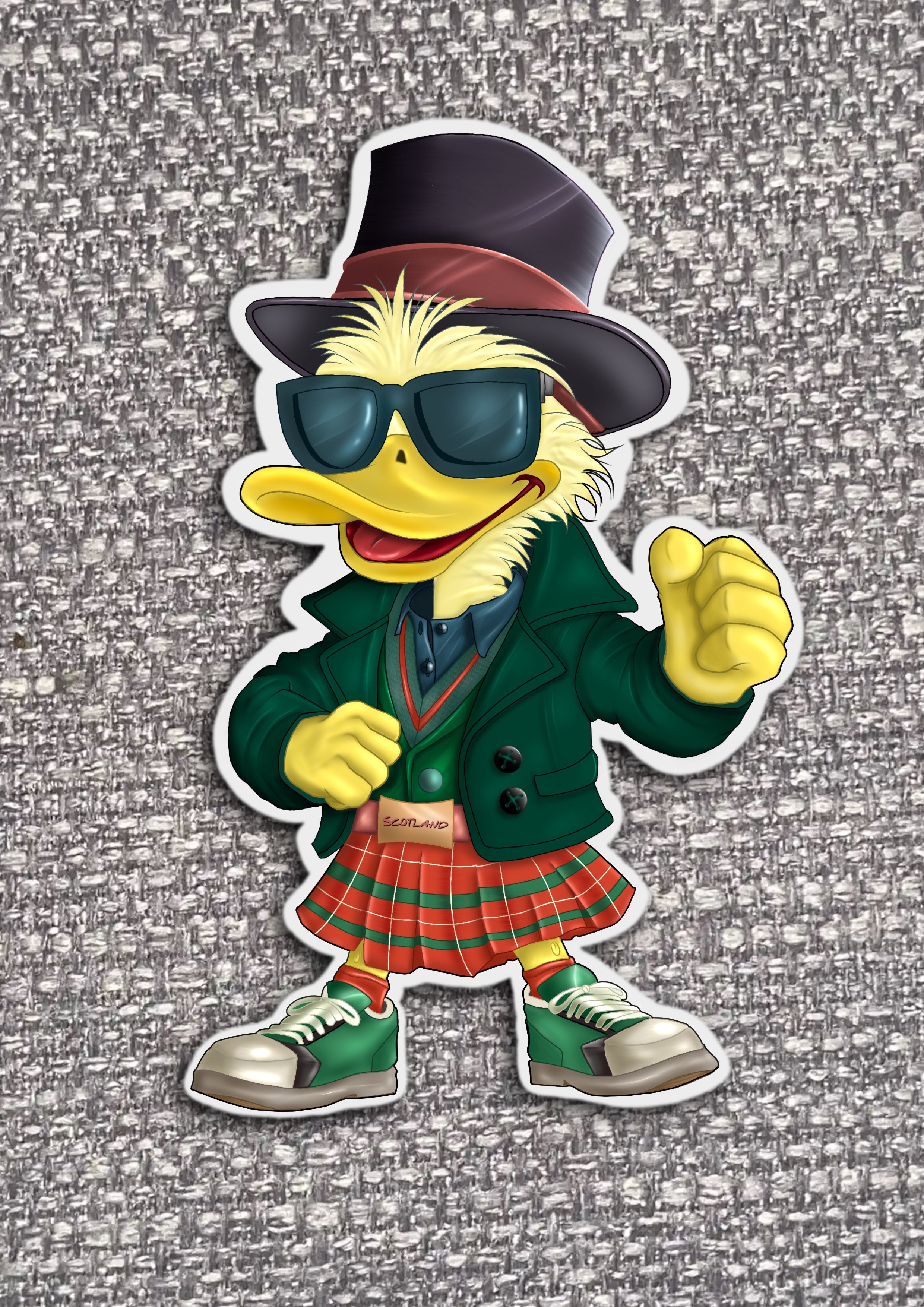 Vinyl Duck Stickers Scottish