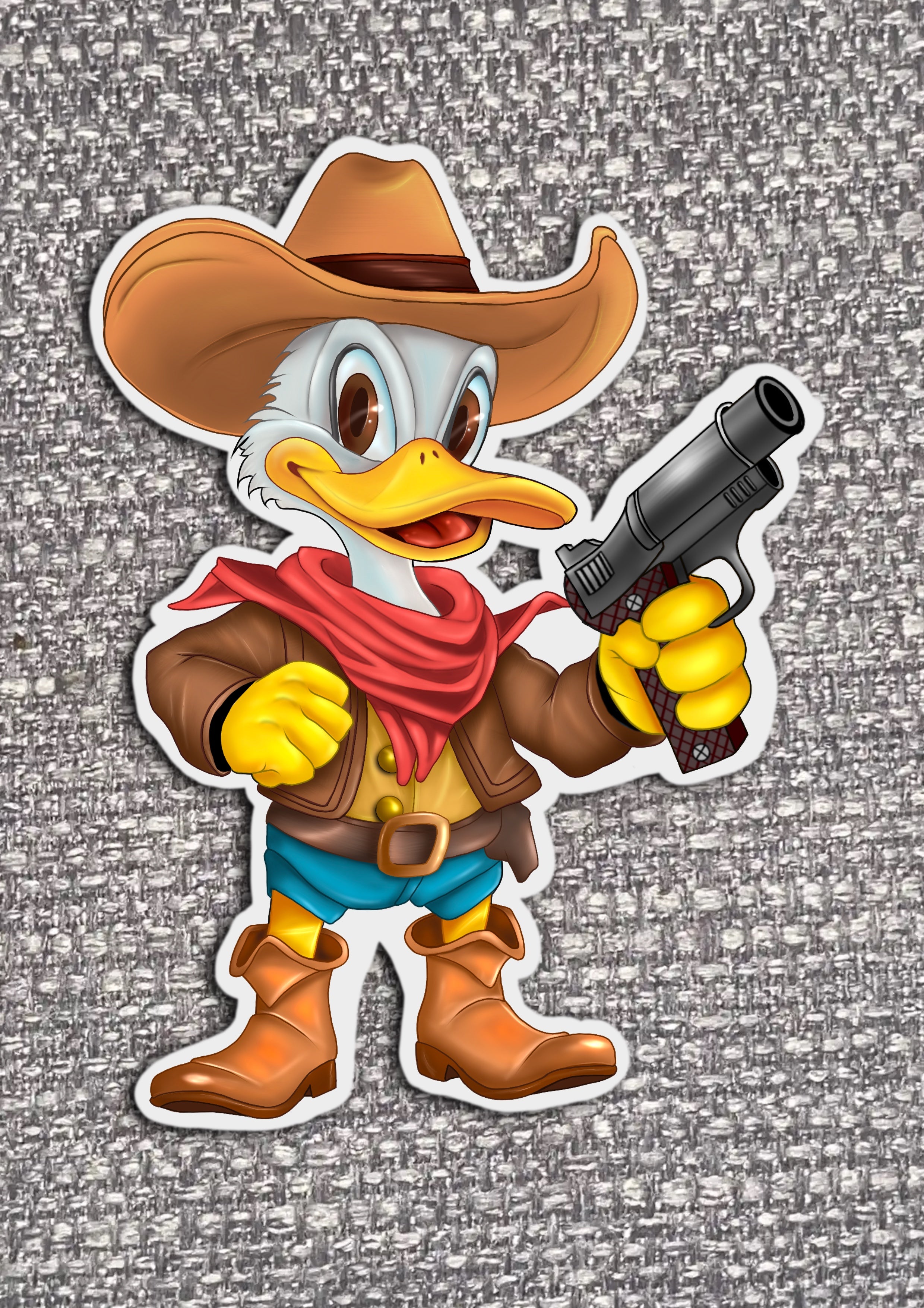 Vinyl Duck Stickers Cowboy