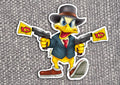 Vinyl Duck Stickers Ganster