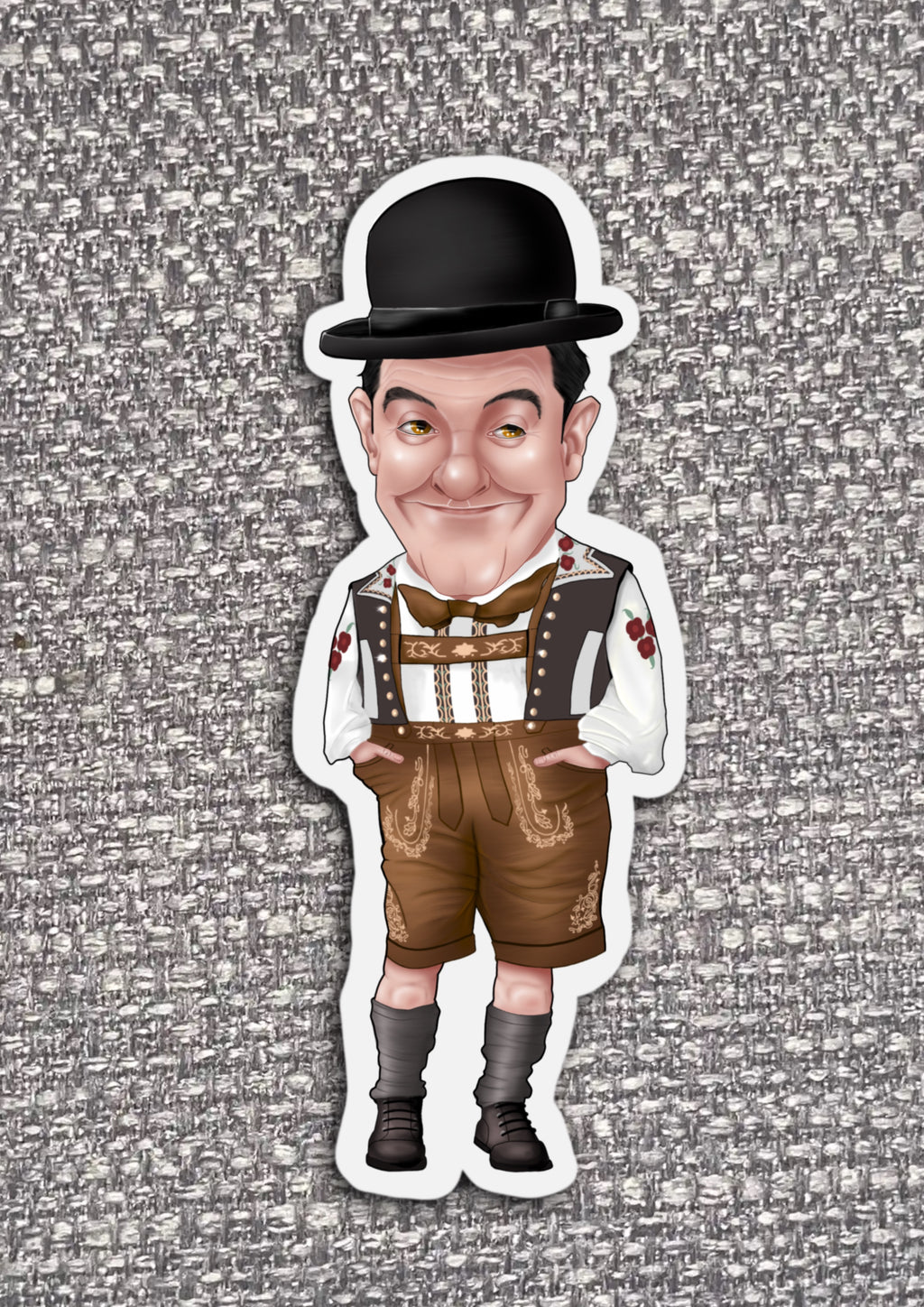 2 x Vinyl Stickers Laurel and Hardy Stickers