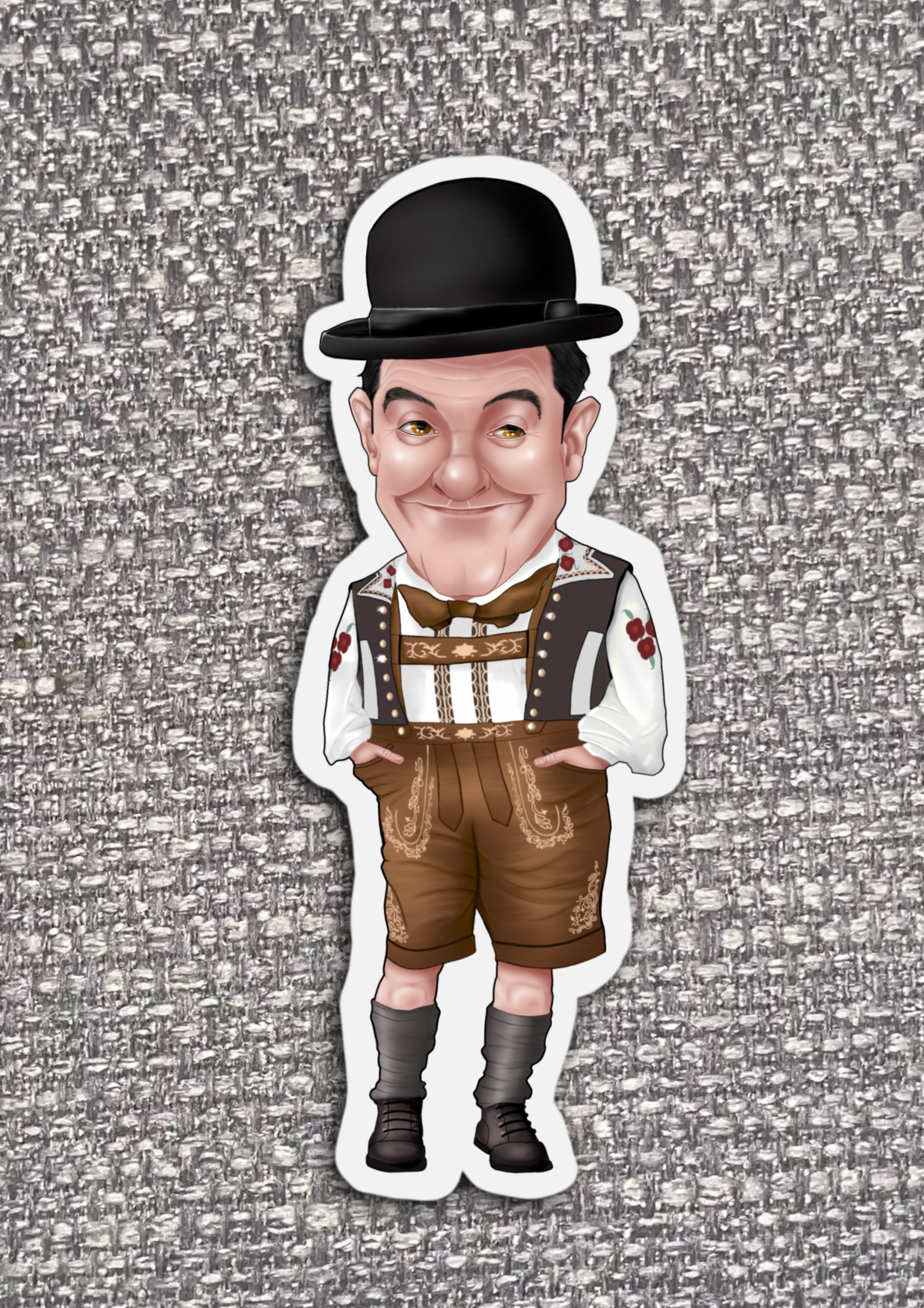 2 x Vinyl Stickers Laurel and Hardy Stickers