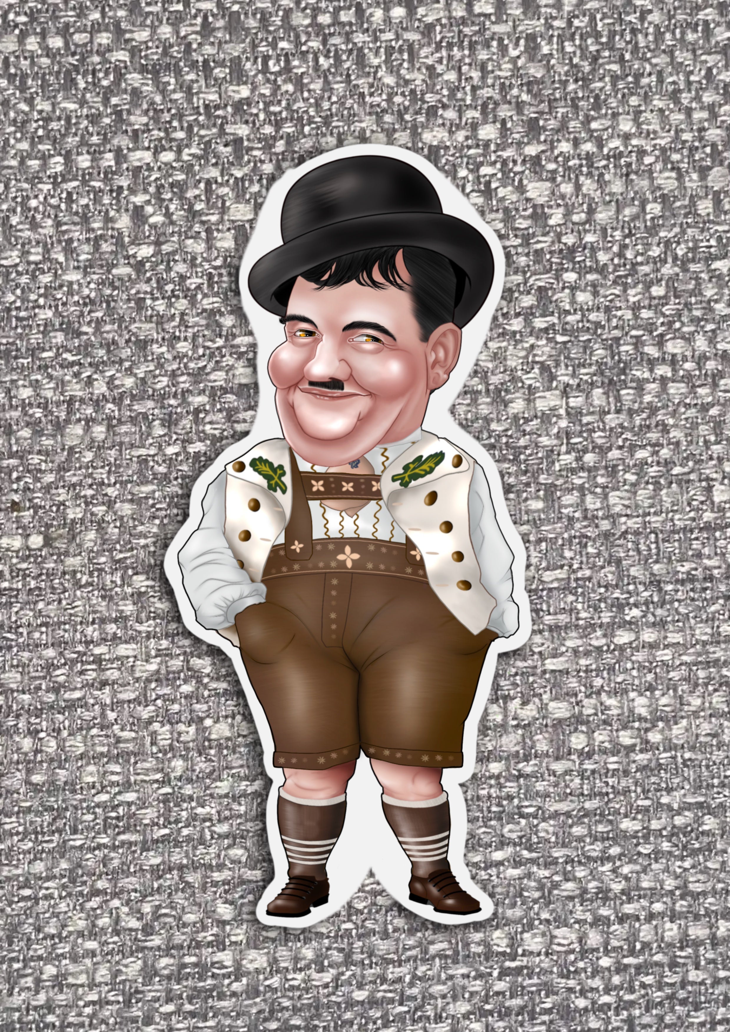 2 x Vinyl Stickers Laurel and Hardy Stickers