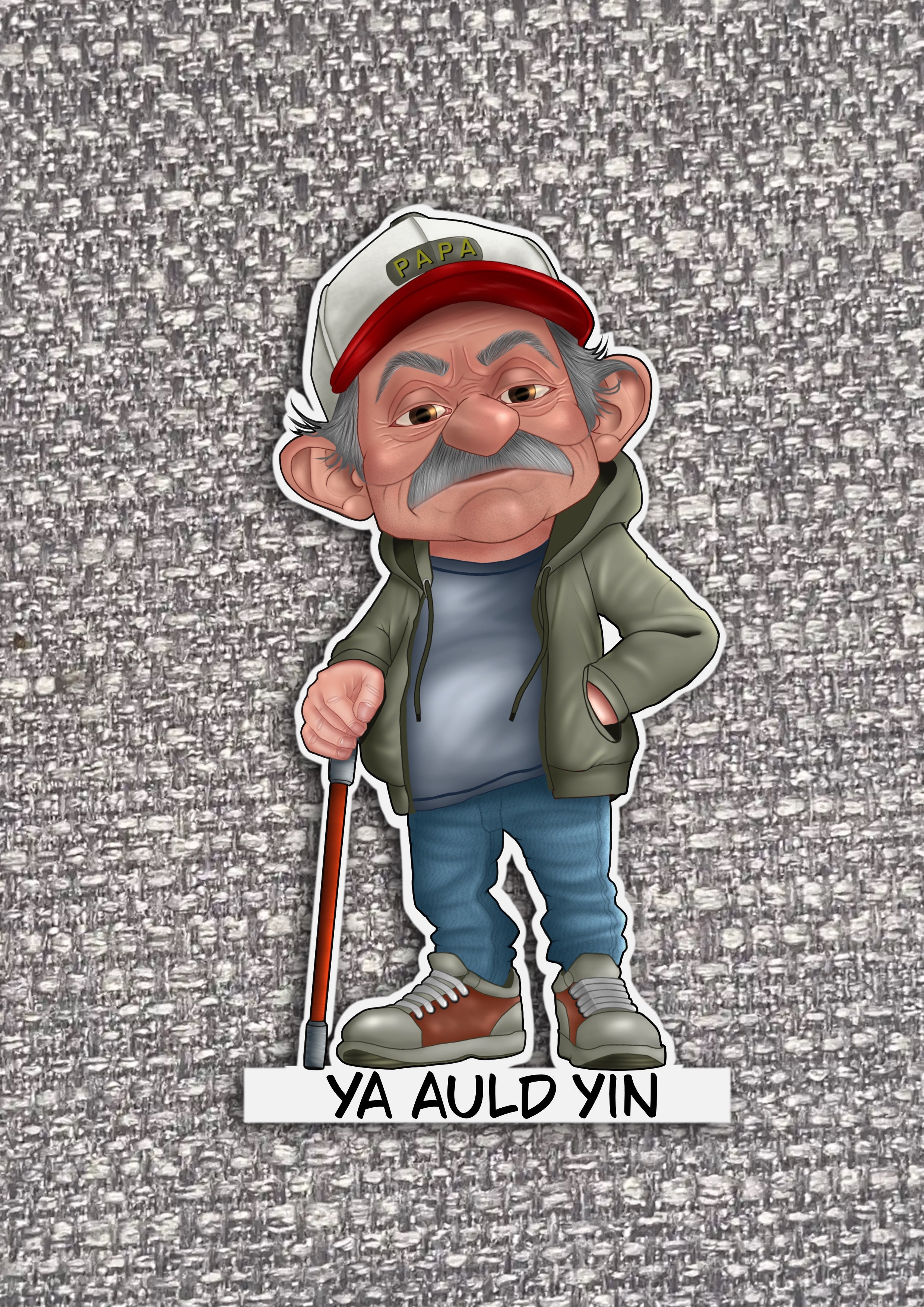 Old People Stickers with sayings “ya auld yin”