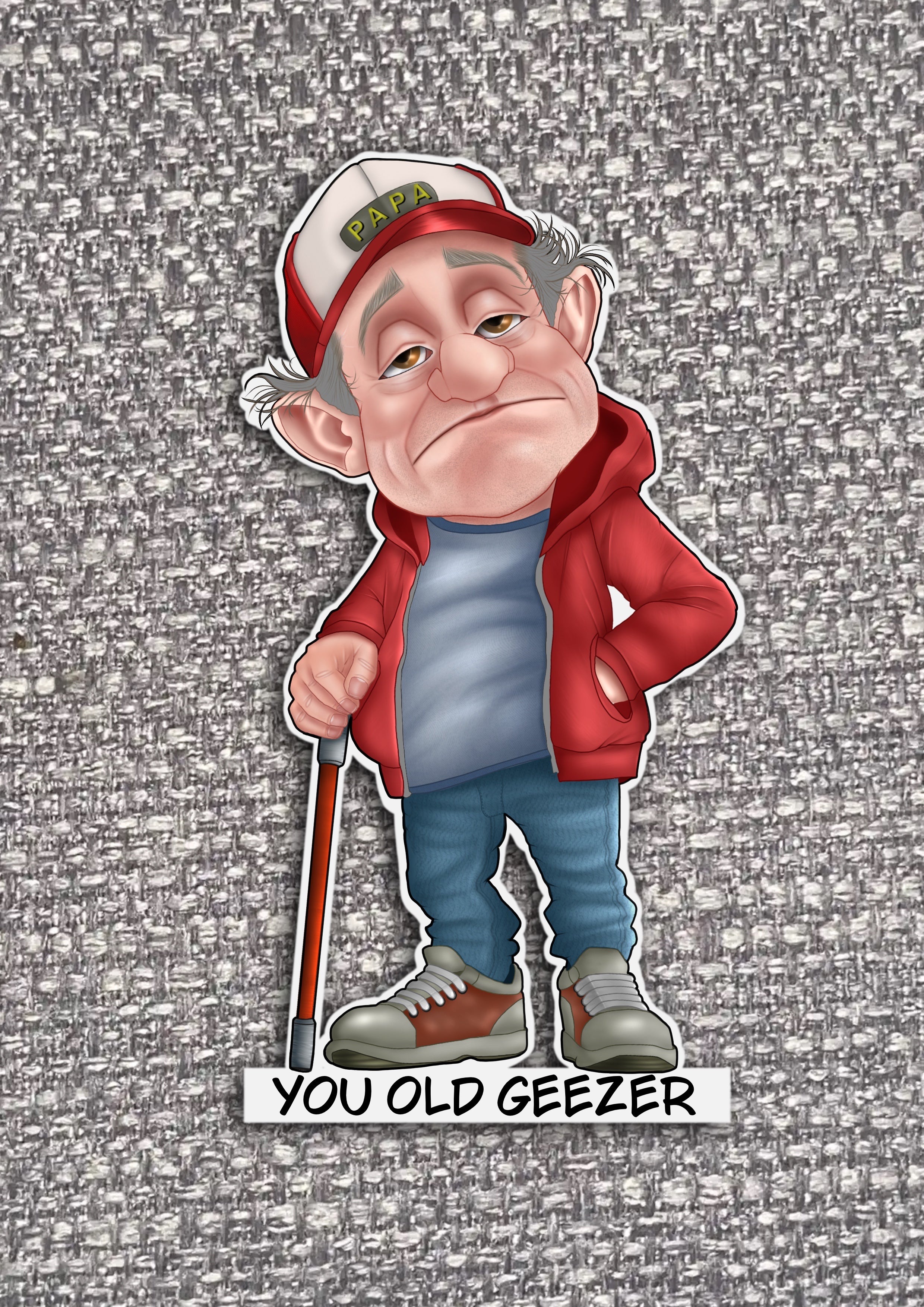 Old People Stickers with sayings “you old geezer”
