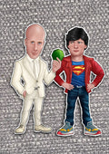 Smallville Vinyl Stickers Lex Luthor and Clark Kent