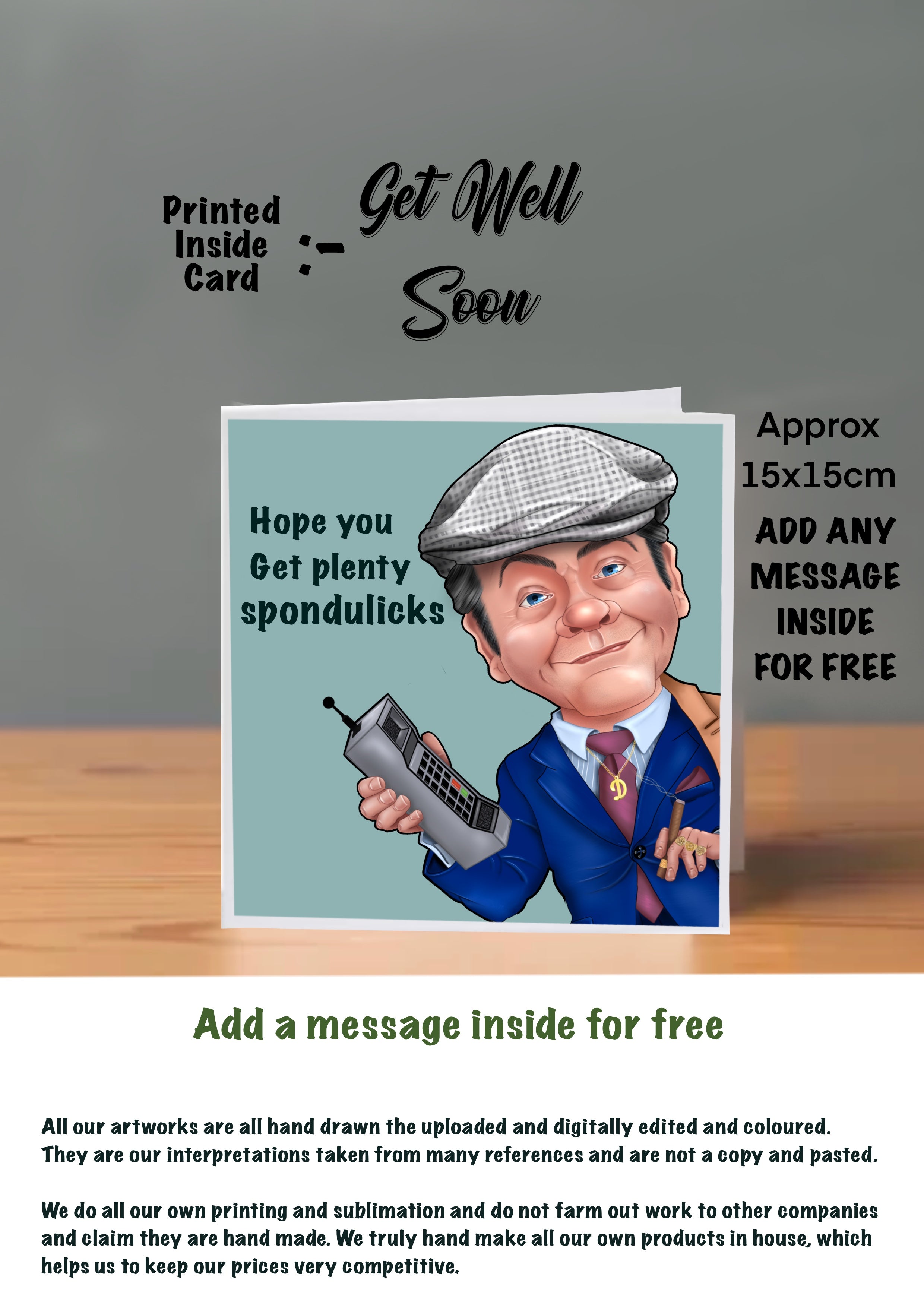 Only Fools And Horses Get Well Soon Cards original hooky street heroes