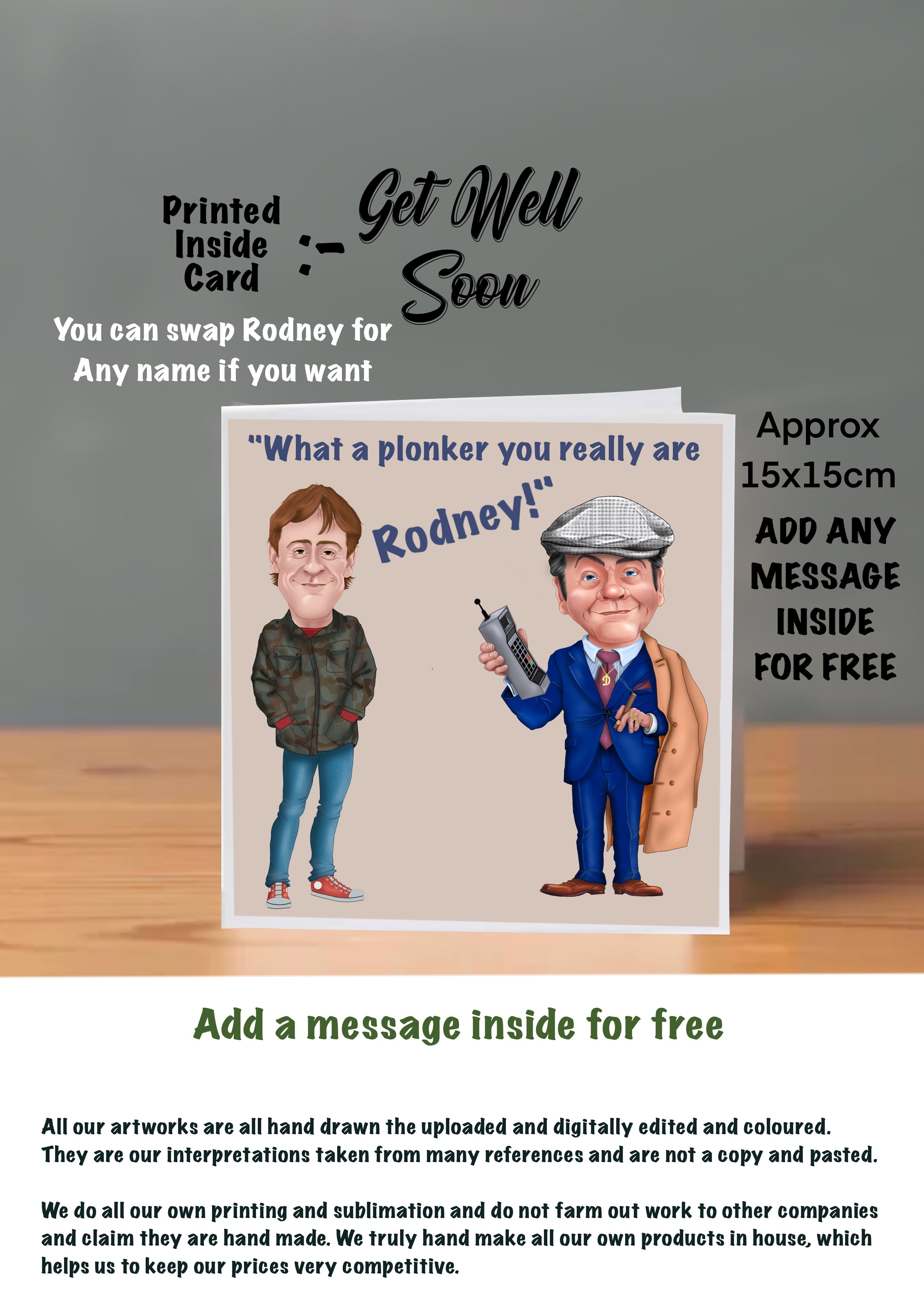 Only Fools And Horses Get Well Soon Cards original hooky street heroes