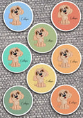 8 x Dog Vinyl Stickers Cockapoo by The Green Hoodie Collections