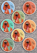 8 x Dog Vinyl Stickers Irish Red Setter by The Green Hoodie Collections