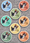 8 x Dog Vinyl Stickers Border Collie by The Green Hoodie Collections