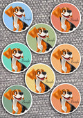 8 x Dog Vinyl Stickers by The Green Hoodie Collections
