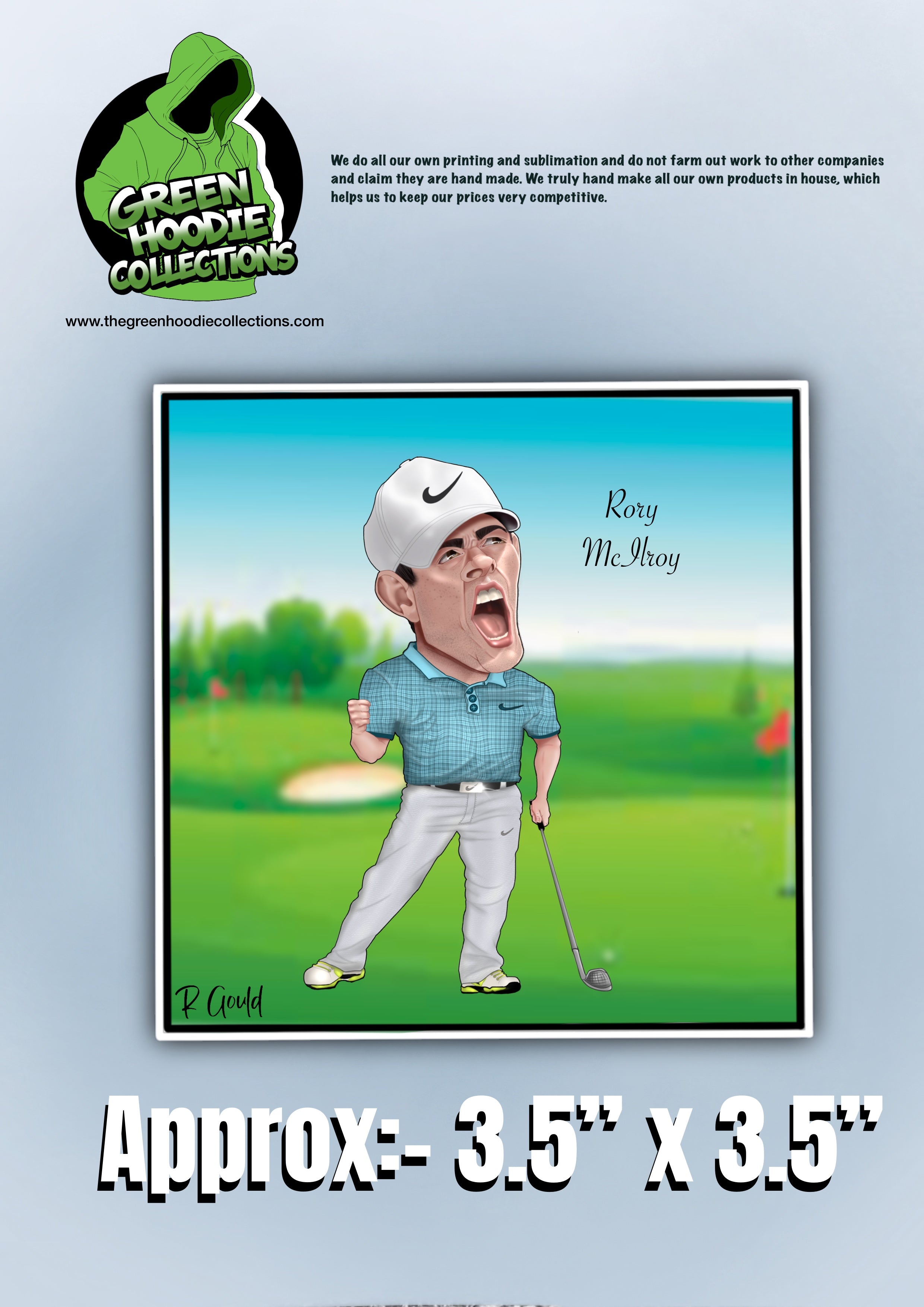 Golf Vinyl Stickers by The Green Hoodie Collections Rory McIlroy