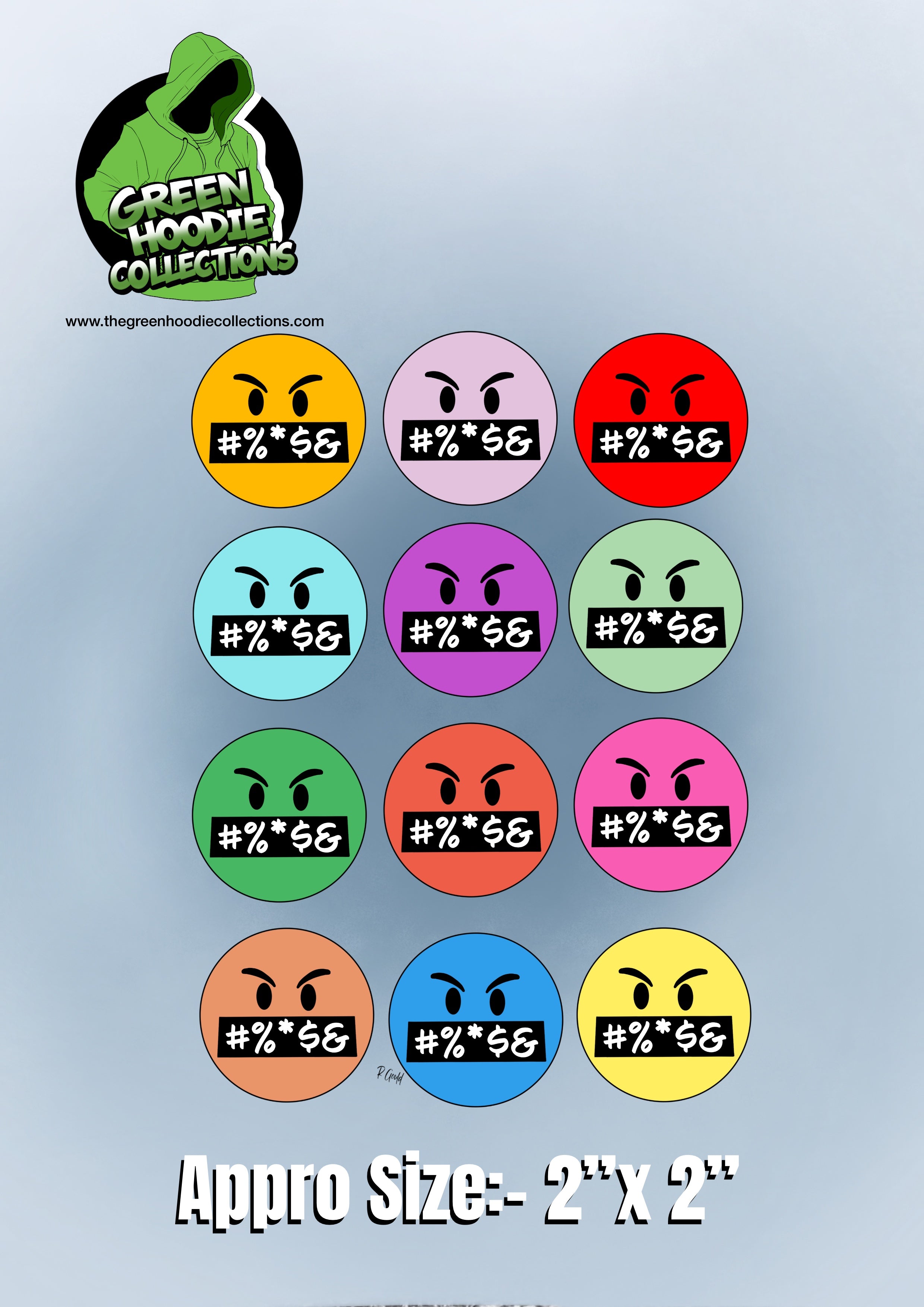 12 Emoji Vinyl Stickers by The Green Hoodie Collections