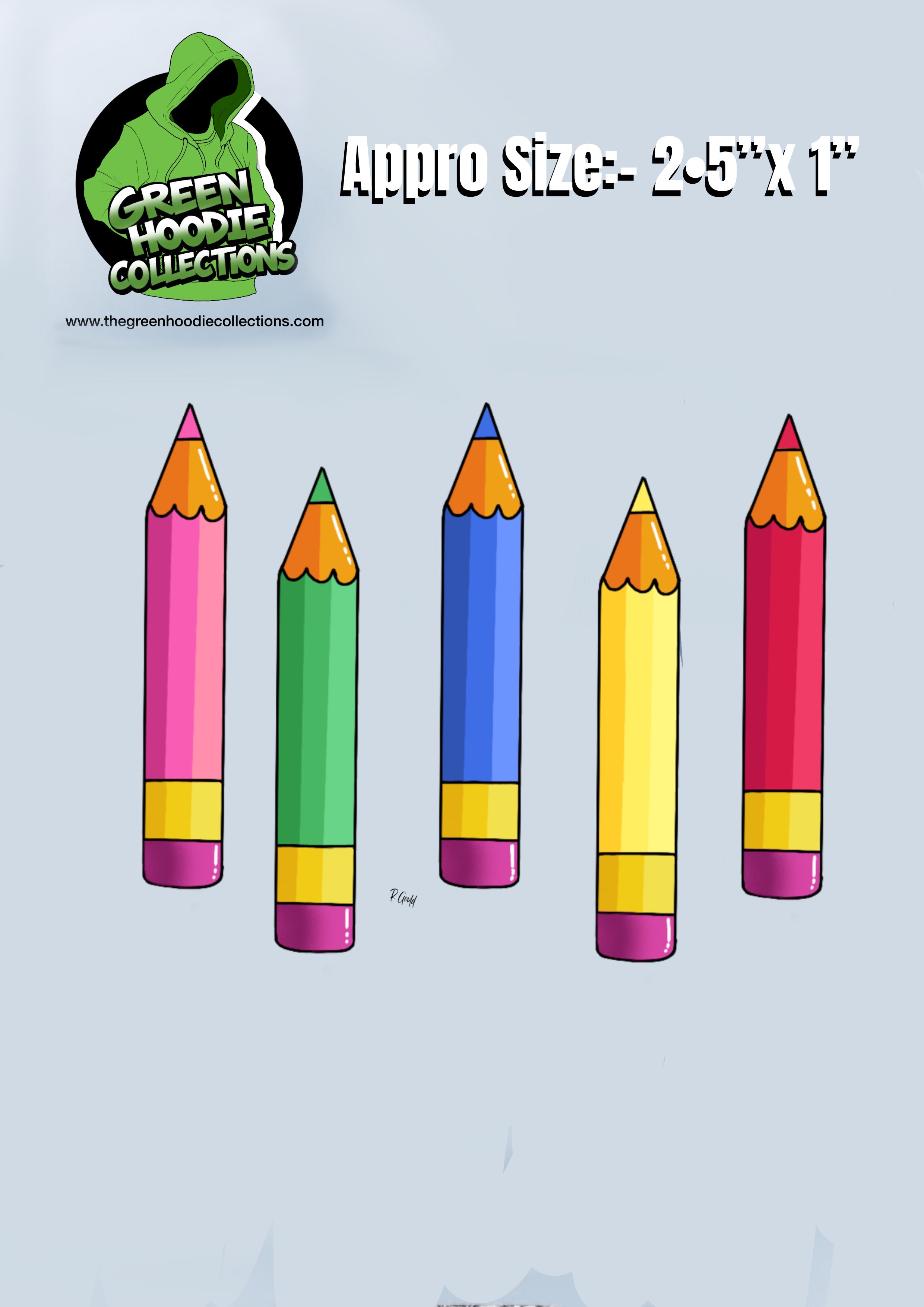 5 Pencil School Vinyl Stickers by The Green Hoodie Collections