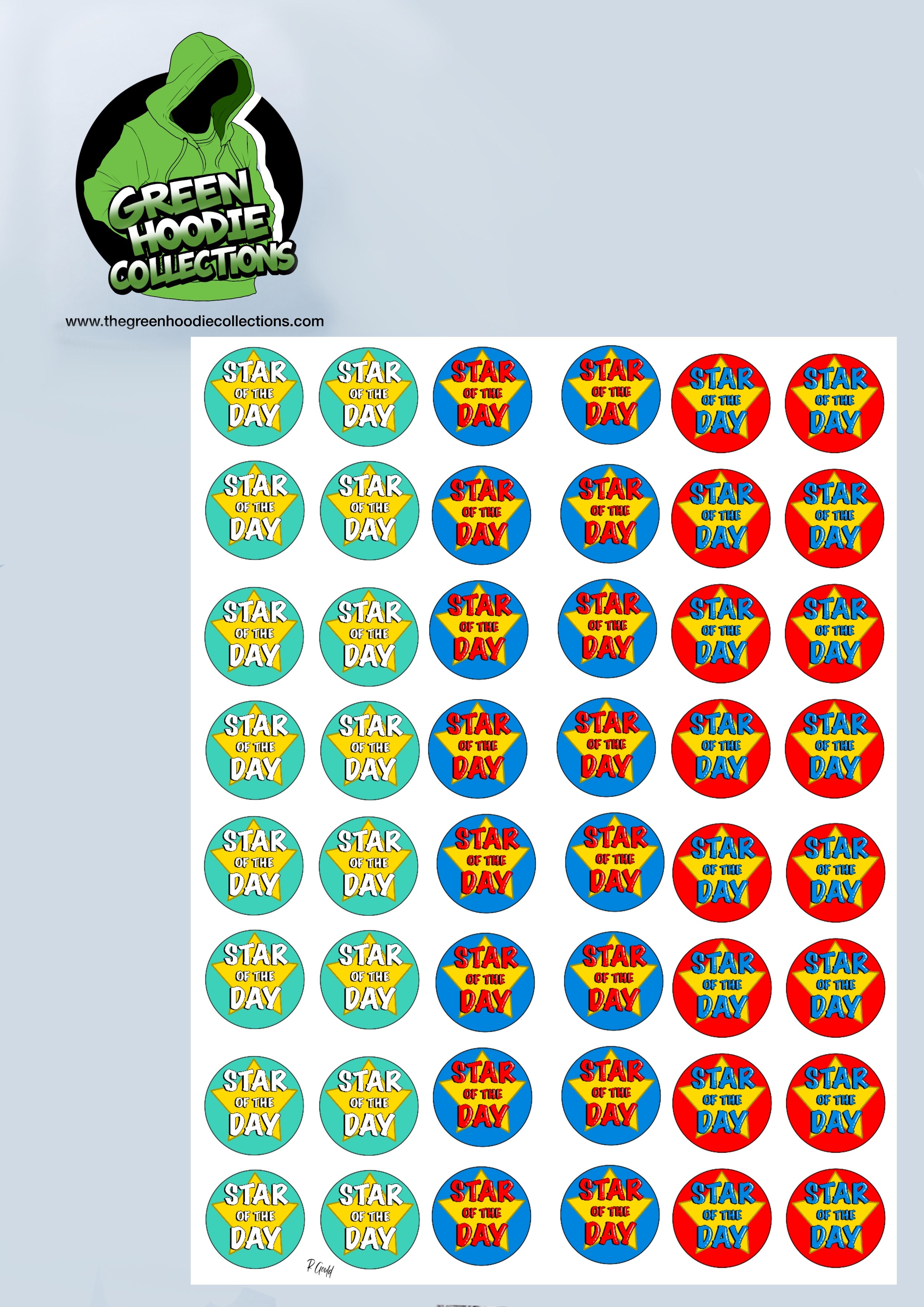 48 Reward Vinyl Stickers by The Green Hoodie Collections