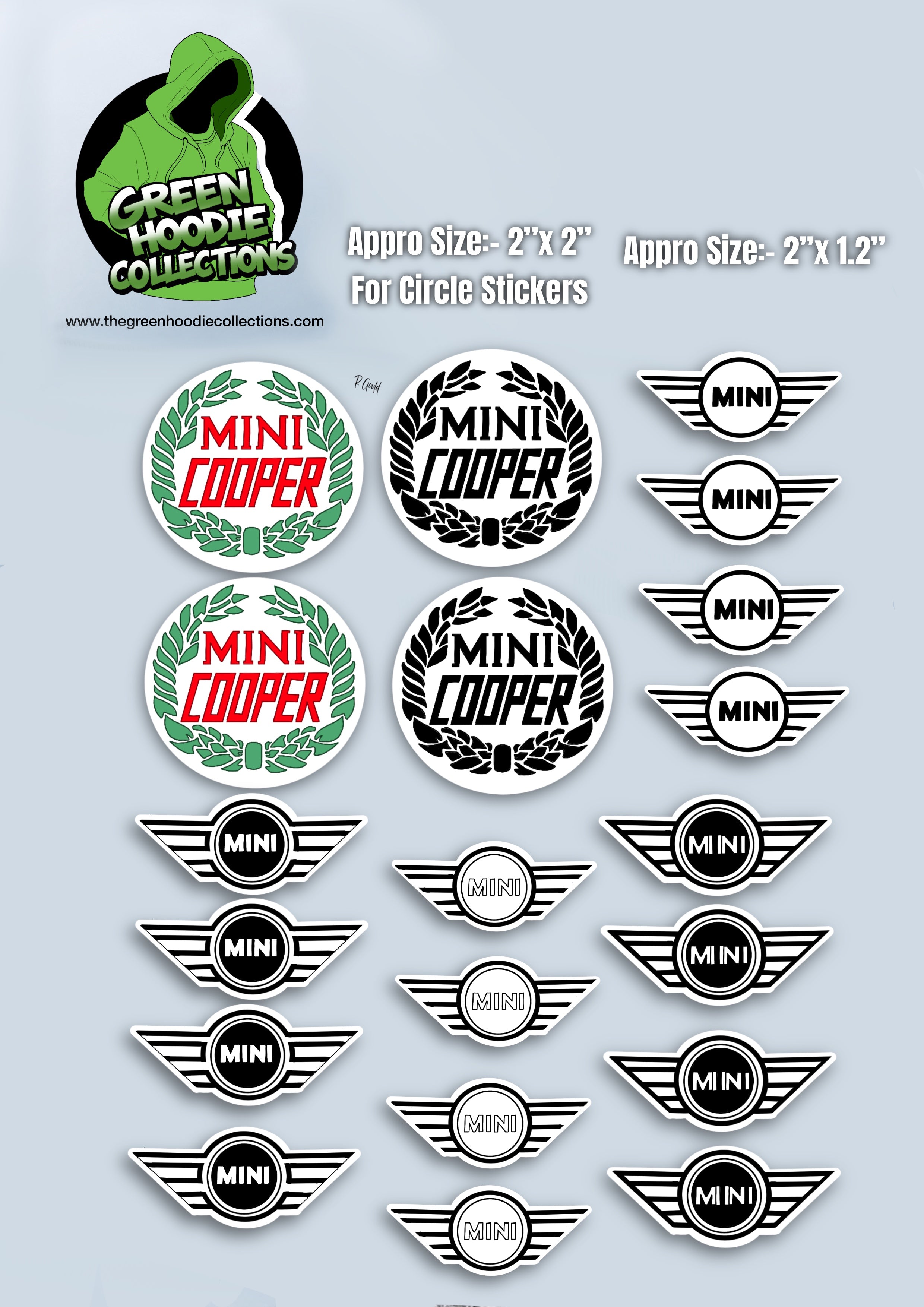 20 Cars Vinyl Stickers *Mini Inspired by The Green Hoodie Collections