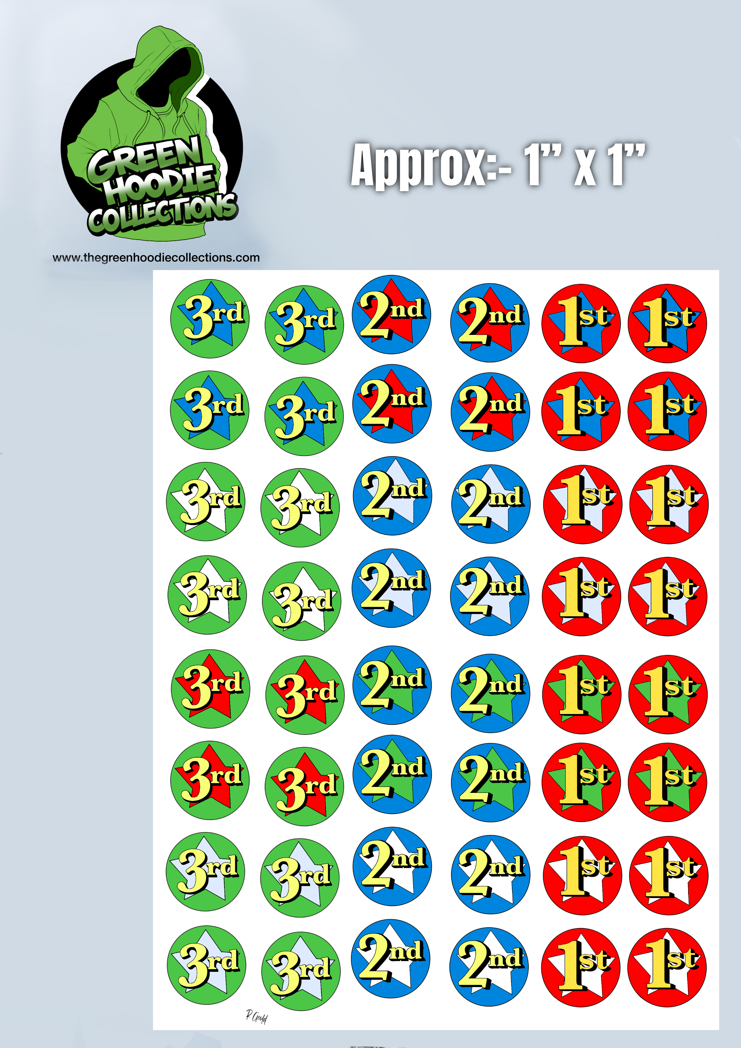 48 Reward Vinyl Stickers by The Green Hoodie Collections