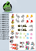 36 Football Vinyl Stickers by The Green Hoodie Collections