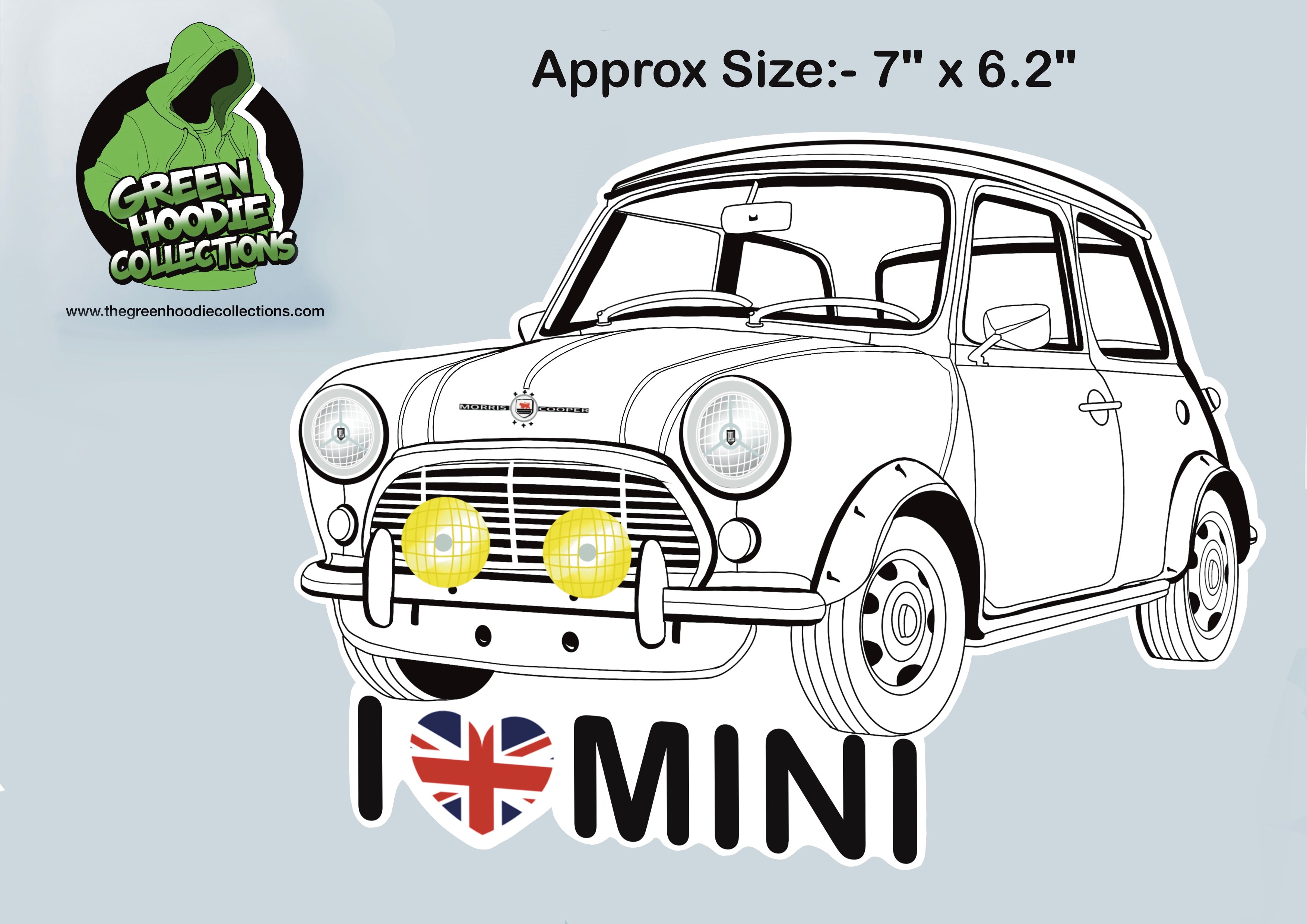 3 Cars Vinyl Stickers *Mini by The Green Hoodie Collections