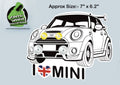 3 Cars Vinyl Stickers *Mini by The Green Hoodie Collections