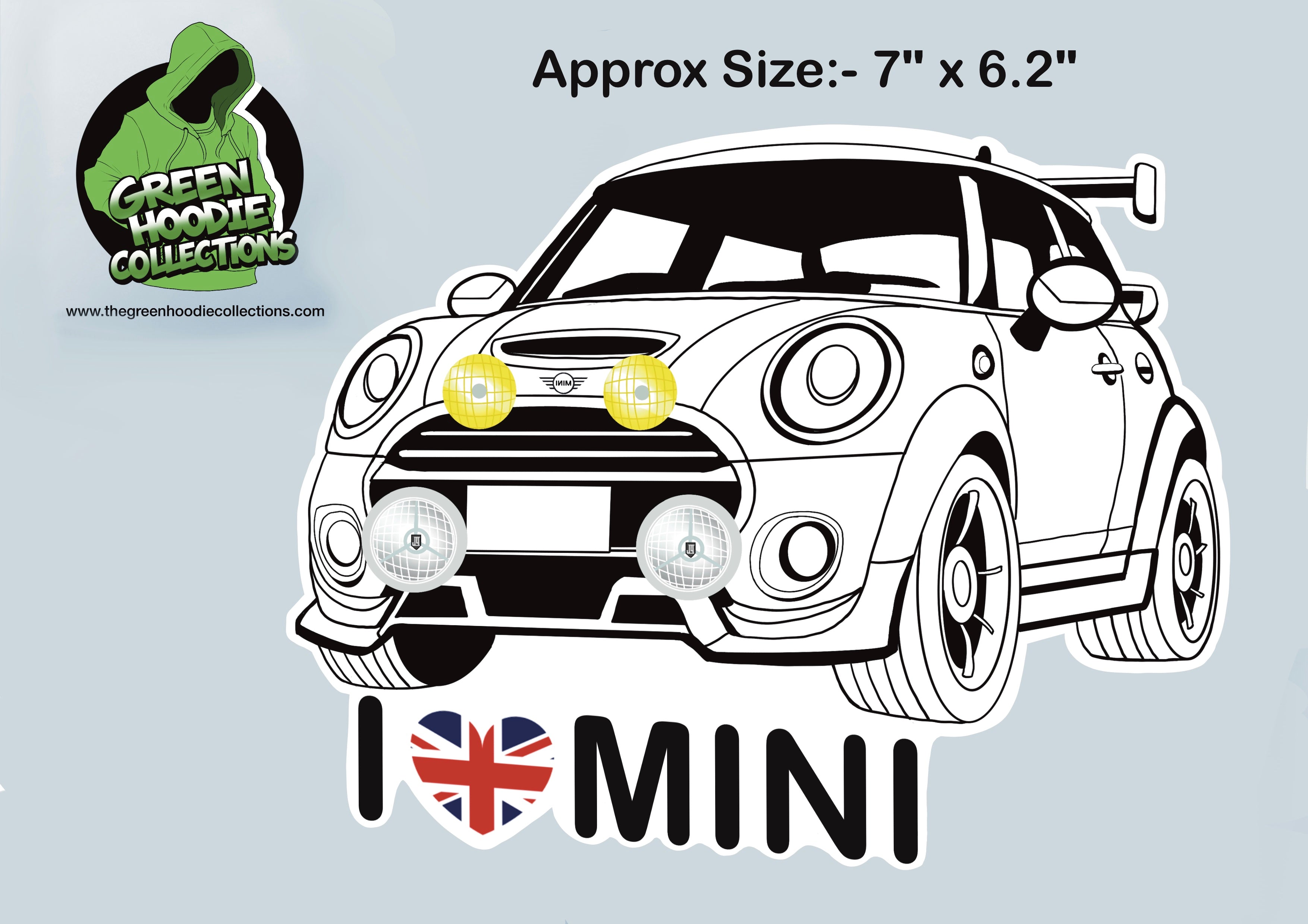 3 Cars Vinyl Stickers *Mini by The Green Hoodie Collections