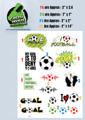 16 Football Vinyl Stickers by The Green Hoodie Collections