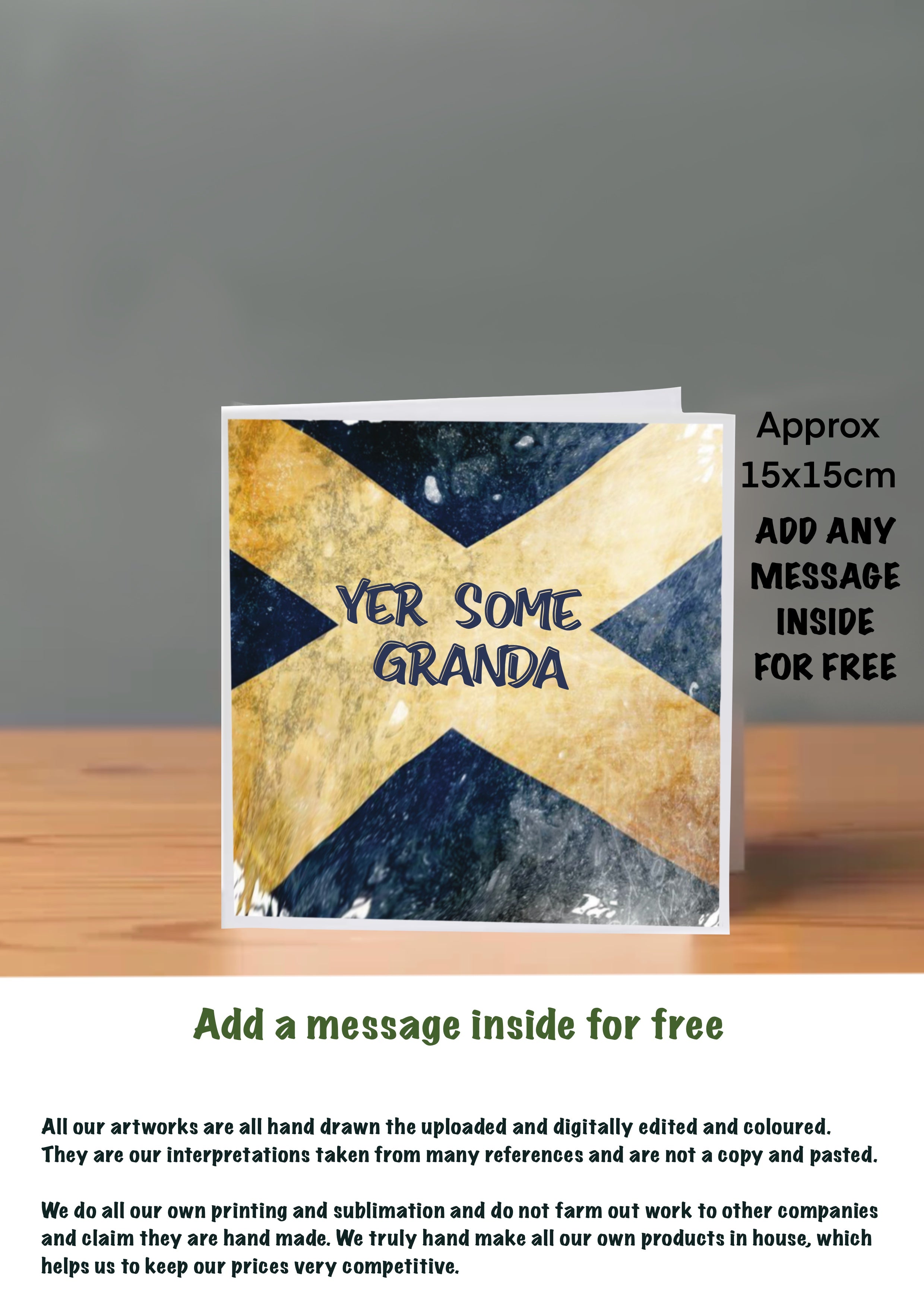 Scottish Slang Cards Yer Some Granda 15x15