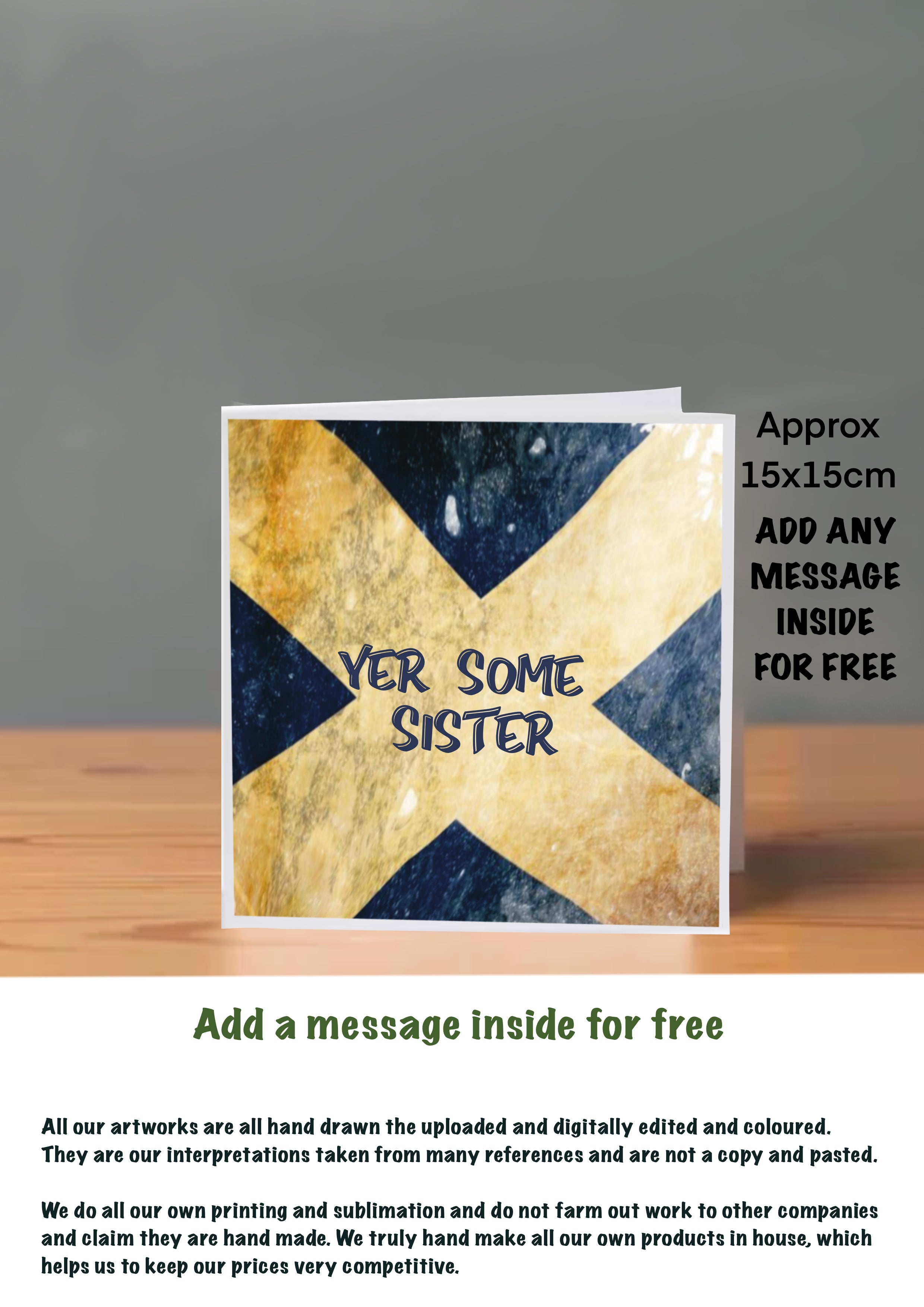 Scottish Slang Cards Yer Some Sister 15x15