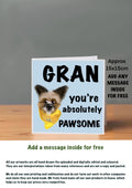 Dog Cards 15x15 for Gran