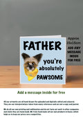 Dog Cards 15x15 for Father