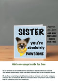 Dog Cards 15x15 for Sister