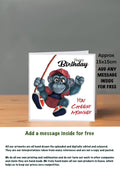 Ape Cards 15x15 Cheeky Monkey cards Happy Birthday