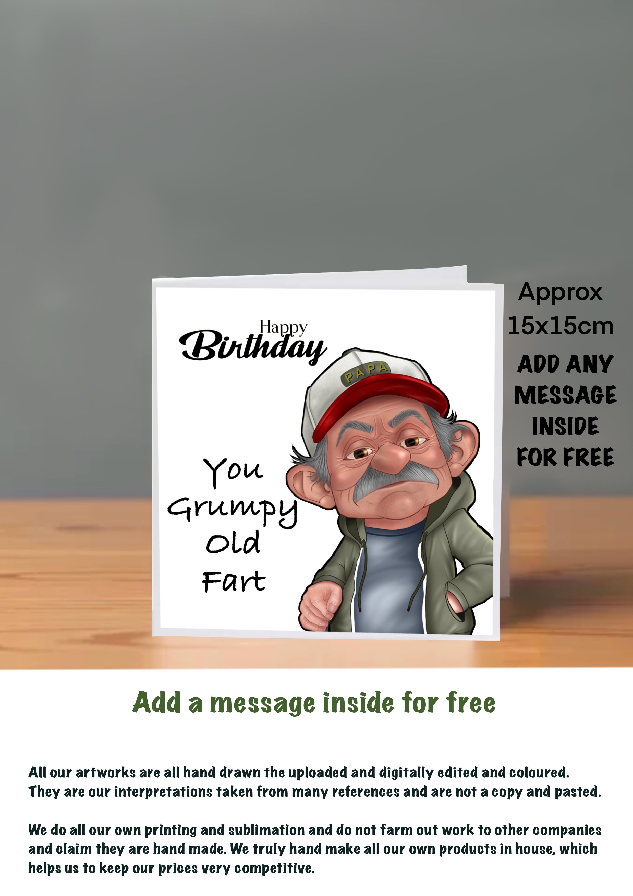 Old People Cards  Happy Birthday Cards Grumpy old fart