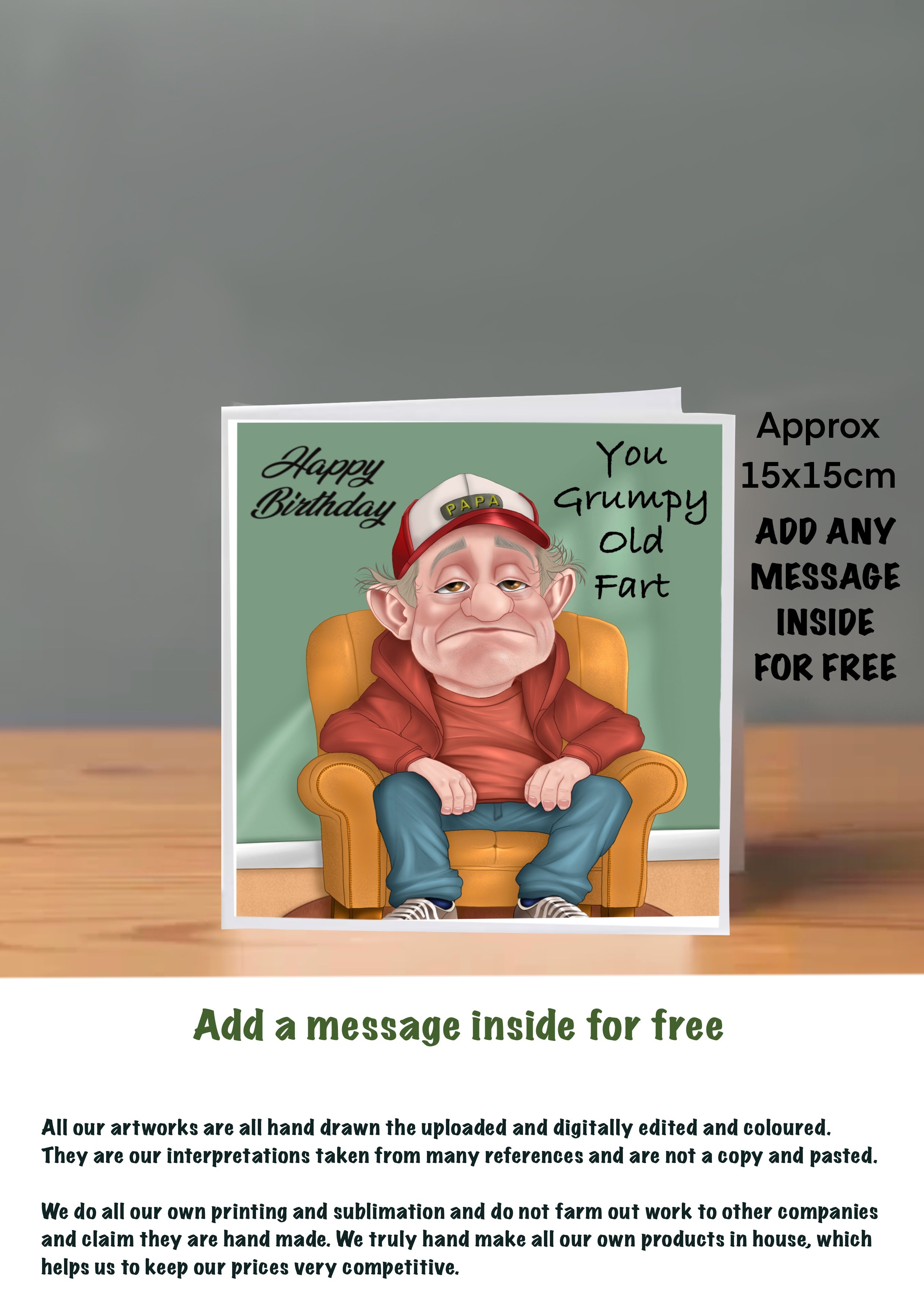 Old People Cards  Happy Birthday Cards Grumpy old fart