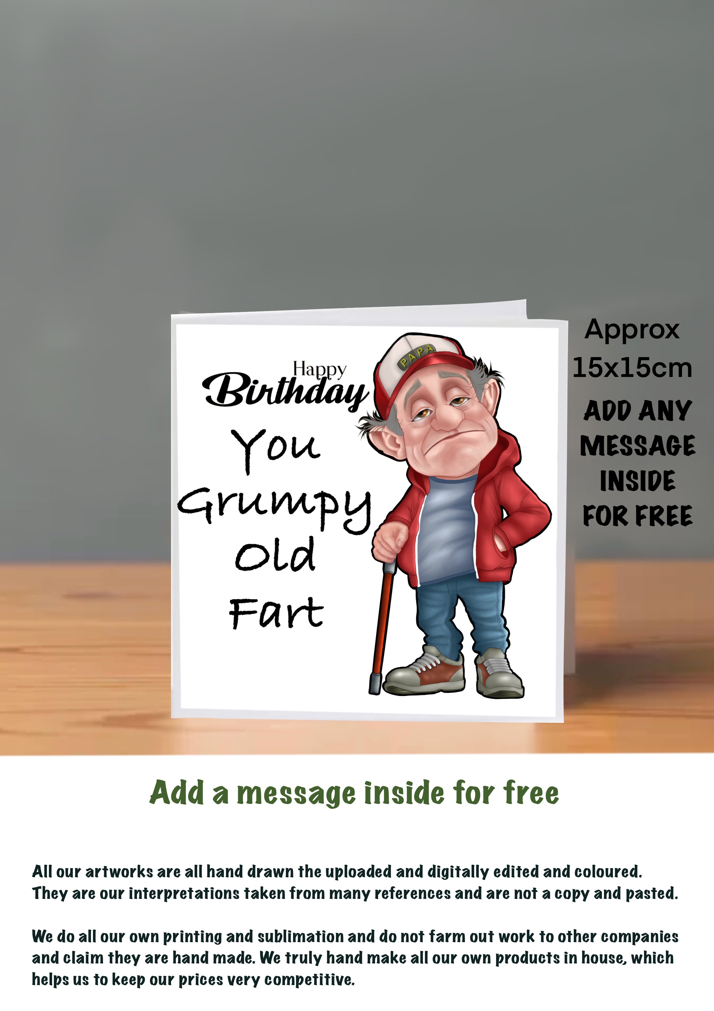 Old People Cards  Happy Birthday Cards Grumpy old fart