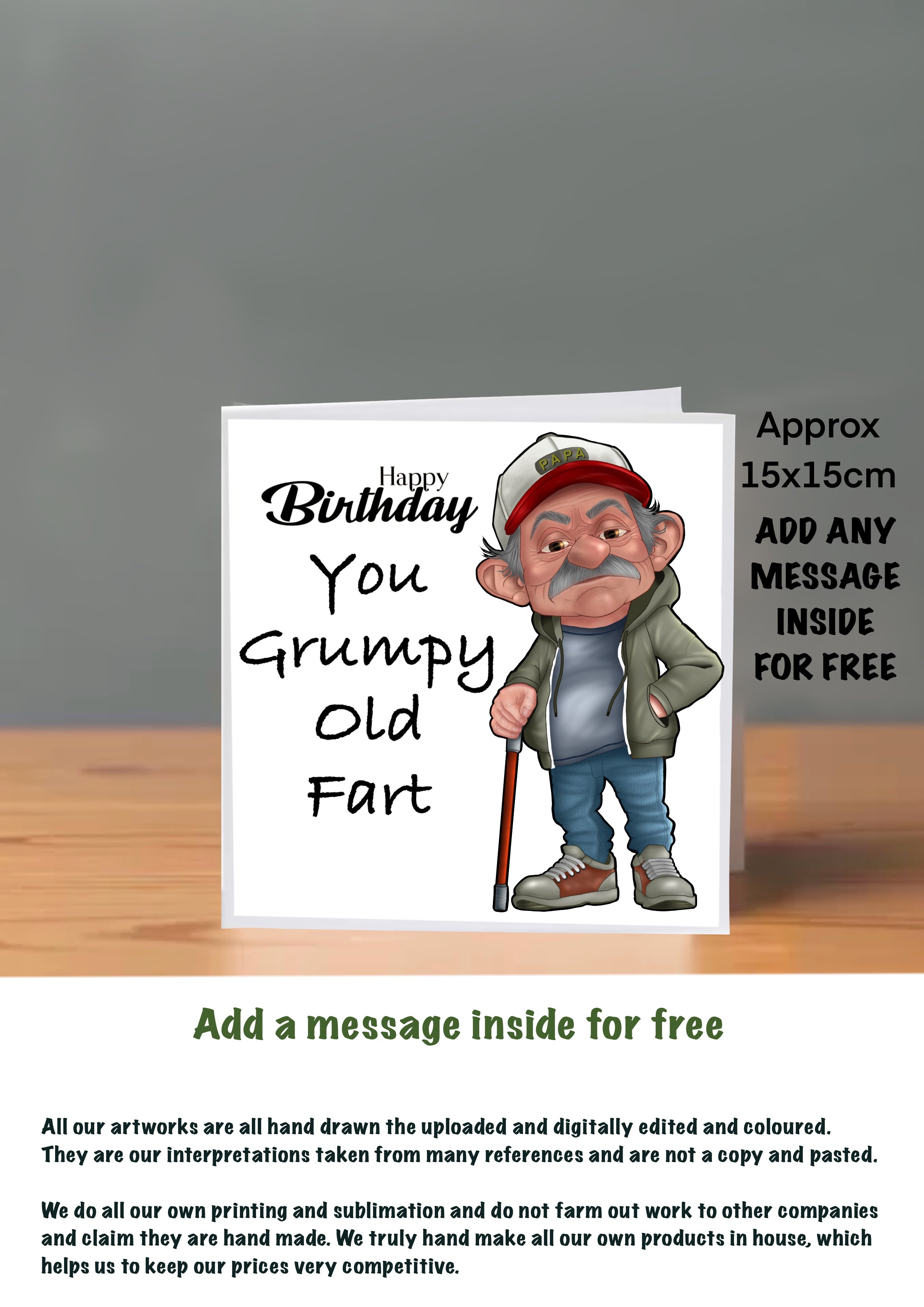 Old People Cards  Happy Birthday Cards Grumpy old fart