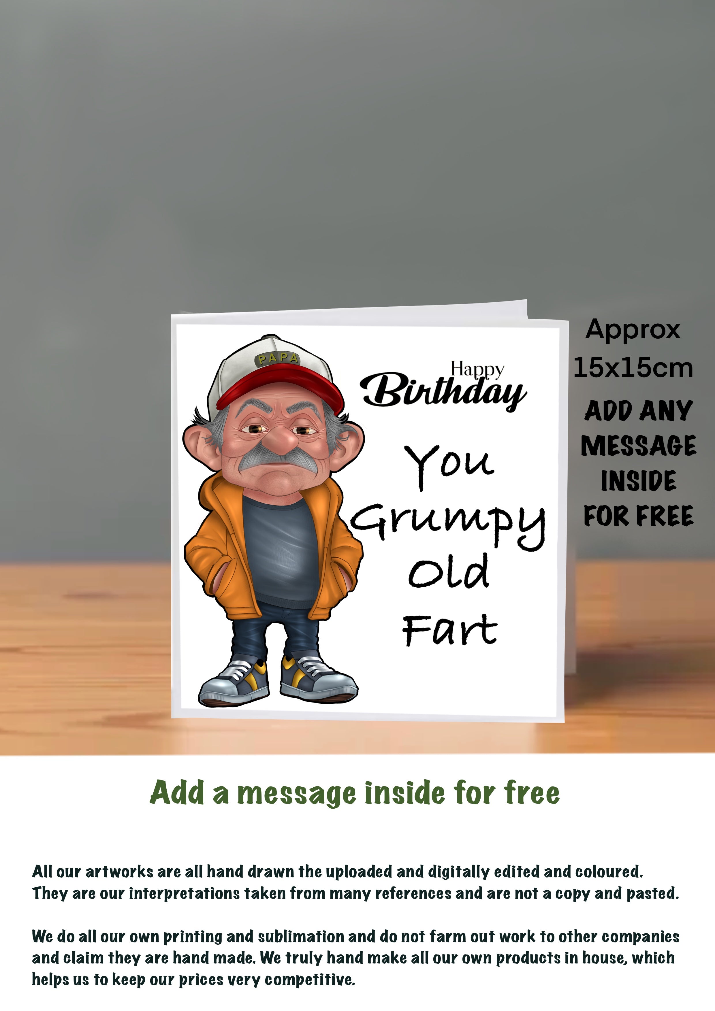 Old People Cards  Happy Birthday Cards Grumpy old fart