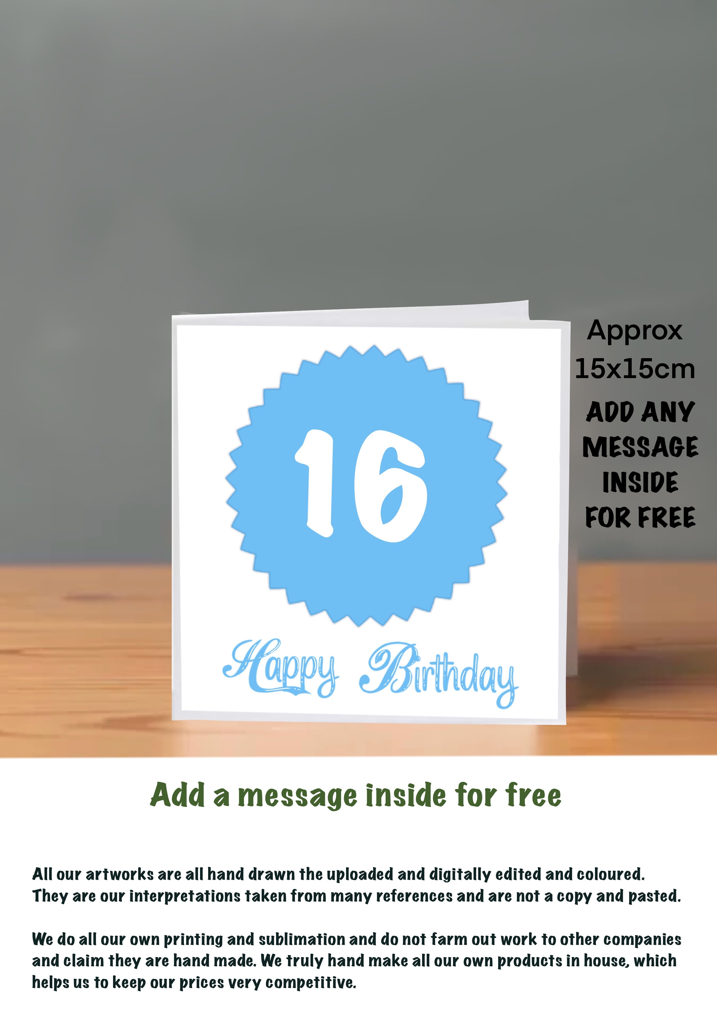 Age Cards  Happy Birthday 16