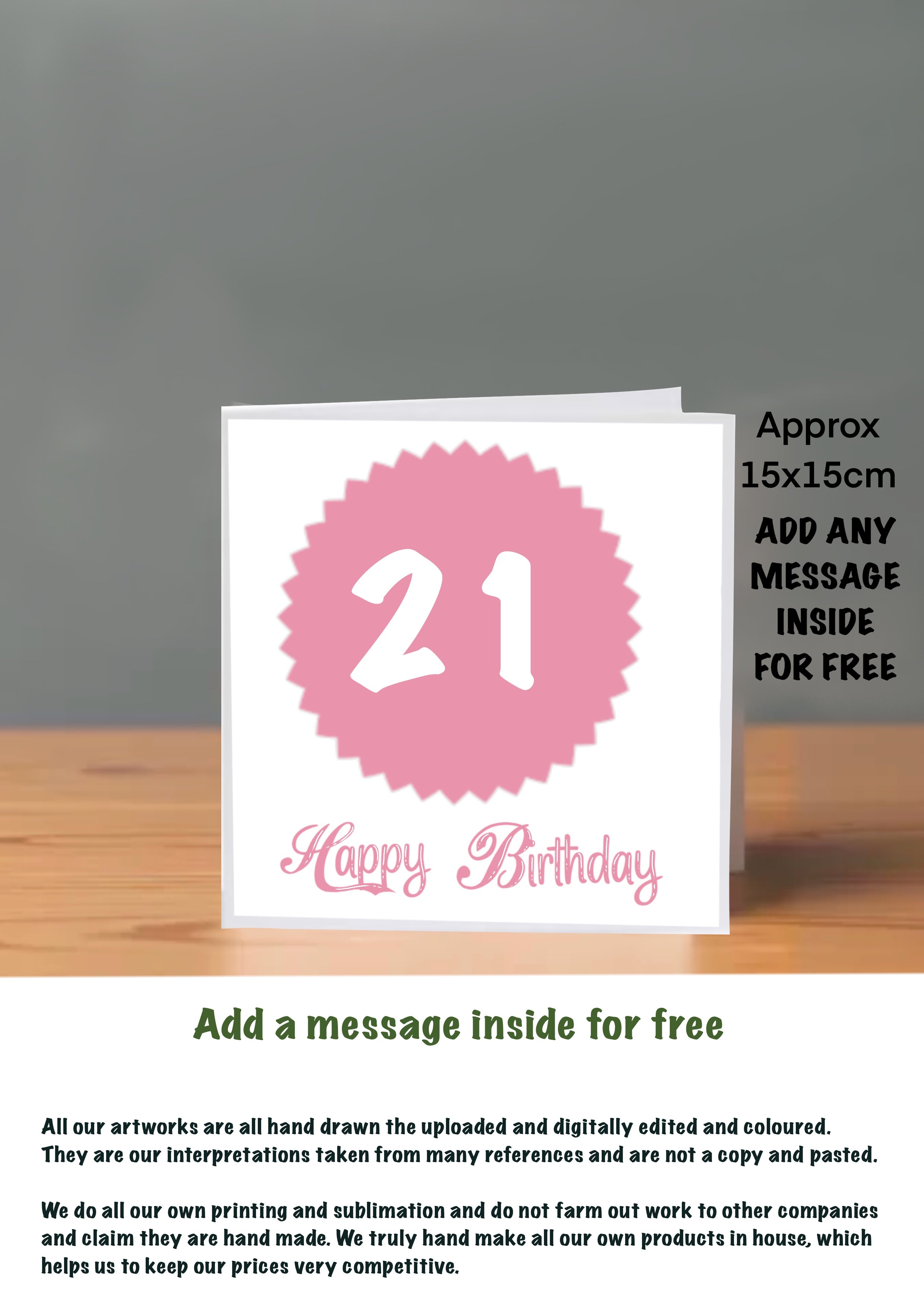 Age Cards  Happy Birthday 21