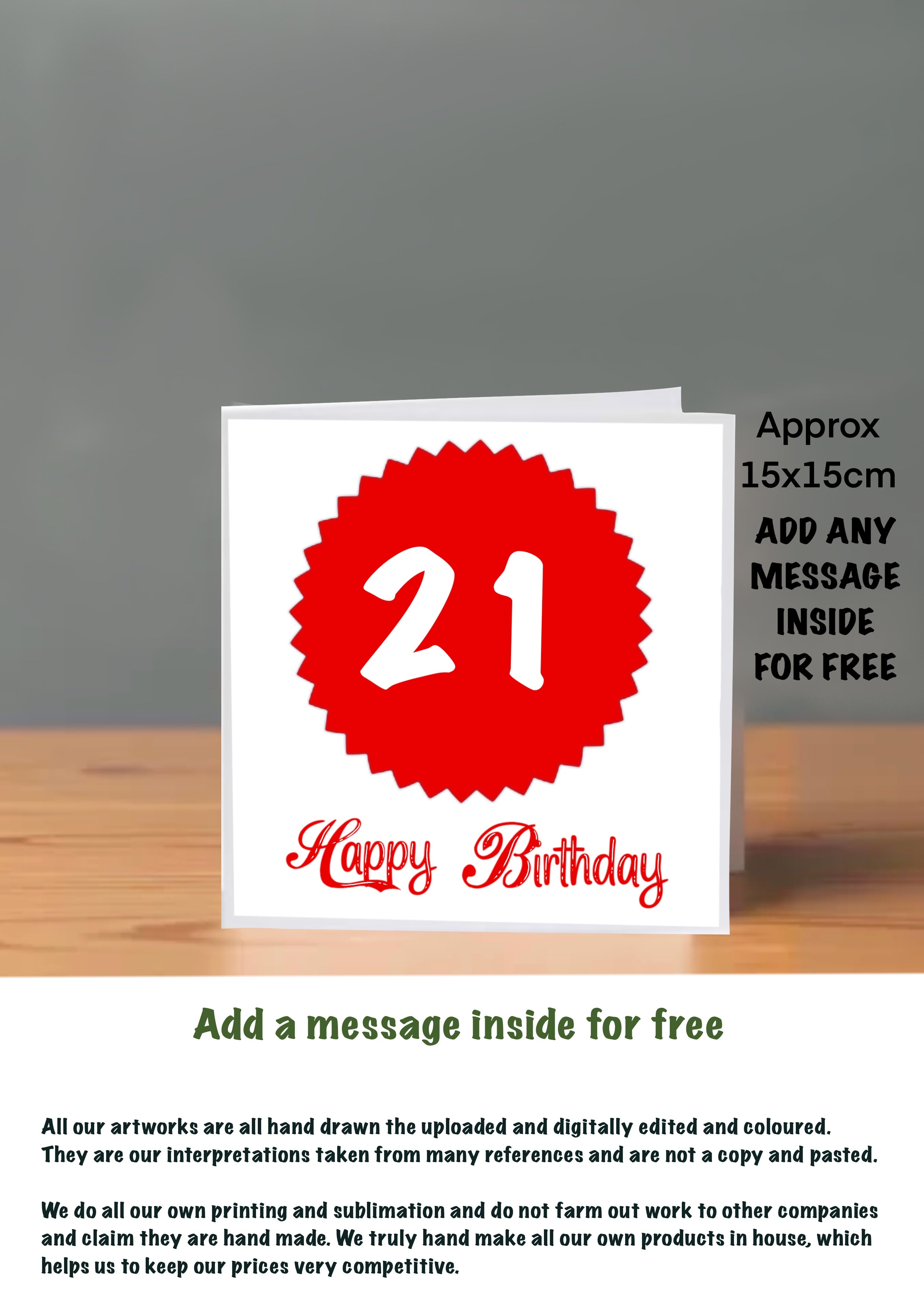 Age Cards  Happy Birthday 21