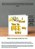 Bee Cards 15x15 Birthday Cards bee my wife