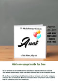 Family Birthday Cards 15x15 Aunt