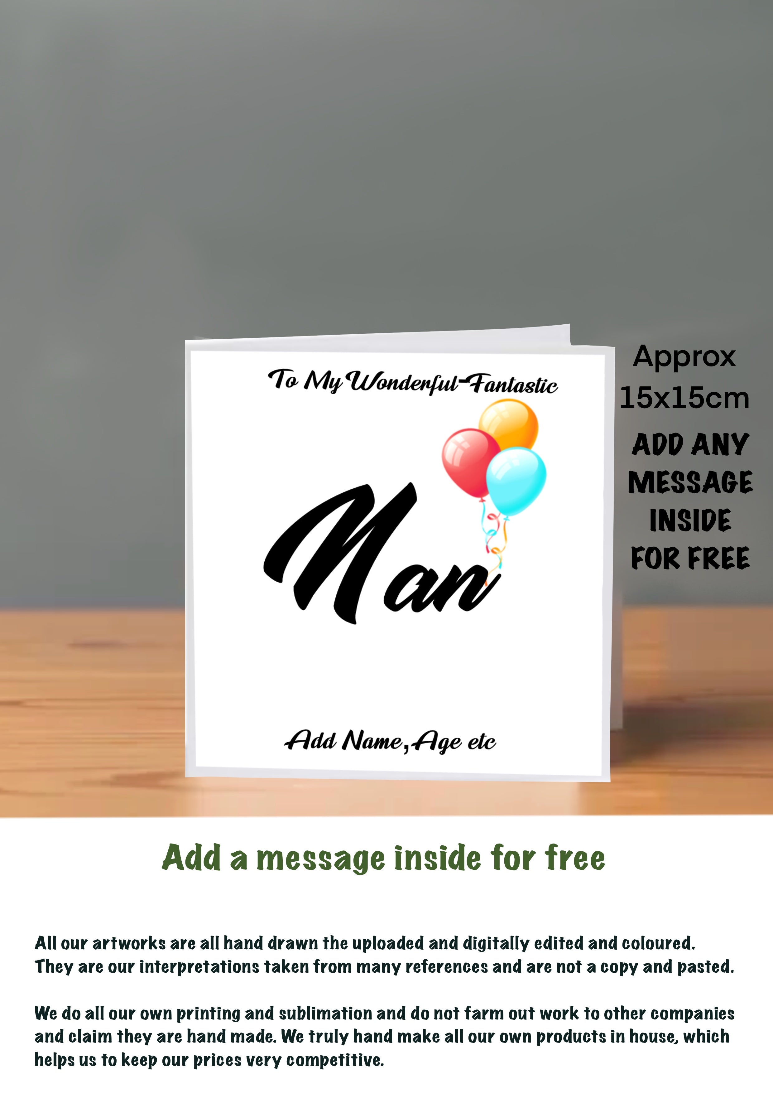 Family Birthday Cards 15x15 Nan
