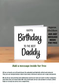 Family Birthday Cards 15x15 Daddy