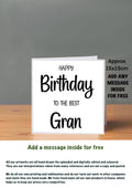 Family Birthday Cards 15x15 Gran