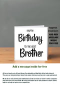 Family Birthday Cards 15x15 Brother
