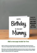 Family Birthday Cards 15x15 Mummy