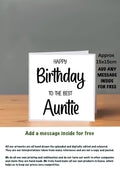 Family Birthday Cards 15x15 Auntie
